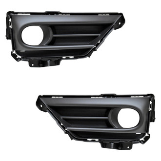 Alzare® - Front Driver and Passenger Side Fog Light Bezel Set (Standard Line)