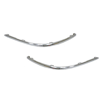 Alzare® - Rear Driver and Passenger Side Bumper Cover Molding Set (Standard Line)