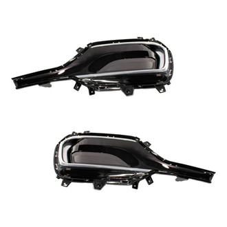 Alzare® - Front Driver and Passenger Side Fog Light Bezel Set (Standard Line)