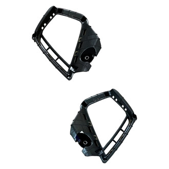 Alzare® - Front Driver and Passenger Side Fog Light Bezel Set (CAPA Certified)