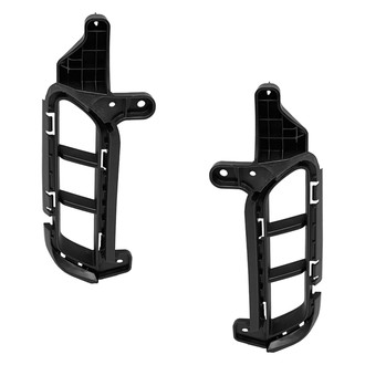 Alzare® - Front Driver and Passenger Side Bumper Cover Grille Molding Set (Standard Line)