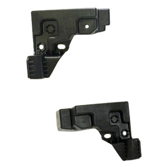 Alzare® - Front Upper Outer Driver and Passenger Side Bumper Cover Support Set (Standard Line)