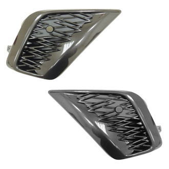 Alzare® - Front Lower Outer Driver and Passenger Side Fog Light Cover Set (Standard Line)