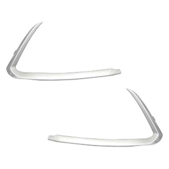 Alzare® - Front Lower Outer Driver and Passenger Side Bumper Cover Molding Set (Standard Line)