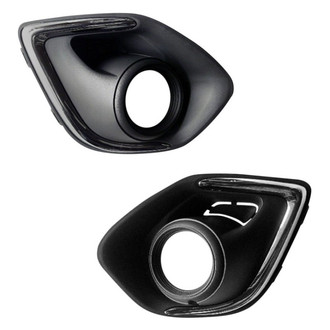 Alzare® - Front Driver and Passenger Side Fog Light Bezel Set (Standard Line)