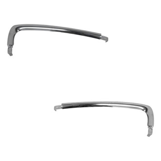Alzare® - Front Driver and Passenger Side Bumper Cover Grille Molding Set (Standard Line)