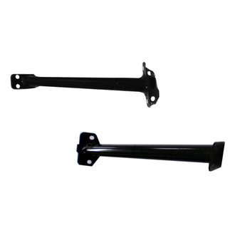 Alzare® - Front Driver and Passenger Side Bumper Cover Bracket Set (Standard Line)