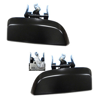 Alzare® - Rear Driver and Passenger Side Exterior Door Handle Set (Standard Line)