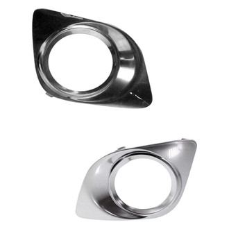 Alzare® - Front Driver and Passenger Side Fog Light Bezel Set (Standard Line)