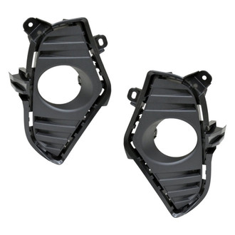 Alzare® - Front Driver and Passenger Side Fog Light Bezel Set (Standard Line)