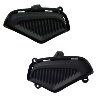 Alzare® - Front Driver and Passenger Side Fog Light Cover Set (CAPA Certified)
