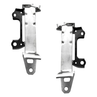 Alzare® - Front Lower Driver and Passenger Side Bumper Support Bracket Set (CAPA Certified)