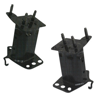 Alzare® - Front Driver and Passenger Side Bumper Bracket Set (CAPA Certified)