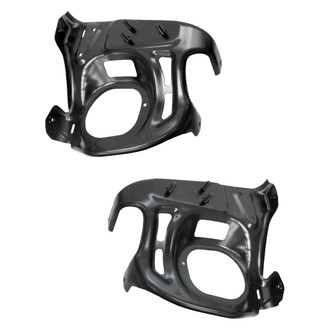 Alzare® - Front Driver and Passenger Side Bumper Cover Side Extension Bracket Set (CAPA Certified)