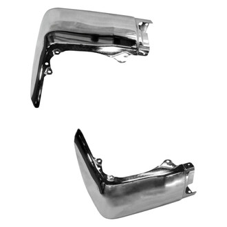 Alzare® - Rear Outer Driver and Passenger Side Bumper End Set (CAPA Certified)