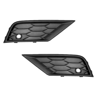 Alzare® - Front Lower Outer Driver and Passenger Side Bumper Insert Set (Standard Line)