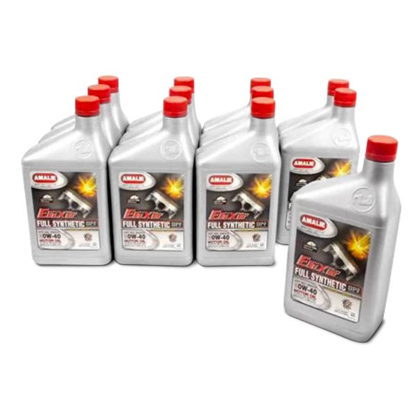 Amalie Oil® - Elixir™ SAE 0W-40 Synthetic Motor Oil, 1 Quart x 12 Bottles