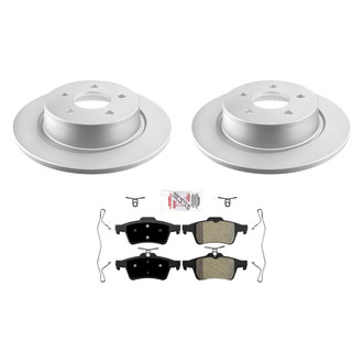 AmeriBRAKES® - AmeriPRO™ Plain Rear Brake Kit with Semi-Metallic Pads