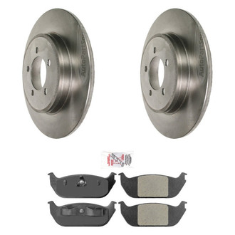 AmeriBRAKES® - AmeriPRO™ Plain Rear Brake Kit with Semi-Metallic Pads