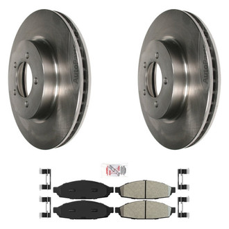 AmeriBRAKES® - AmeriPRO™ Plain Front Brake Kit with Semi-Metallic Pads