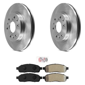 AmeriBRAKES® - AmeriPRO™ Plain Front Brake Kit with Semi-Metallic Pads