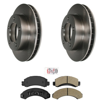 AmeriBRAKES® - AmeriPRO™ Plain Front Brake Kit with Semi-Metallic Pads