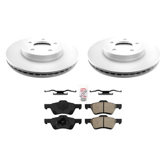 AmeriBRAKES® - AmeriPRO™ Plain Front Brake Kit with Semi-Metallic Pads