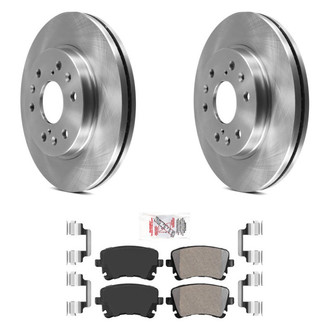 AmeriBRAKES® - AmeriPRO™ Plain Rear Brake Kit with Semi-Metallic Pads