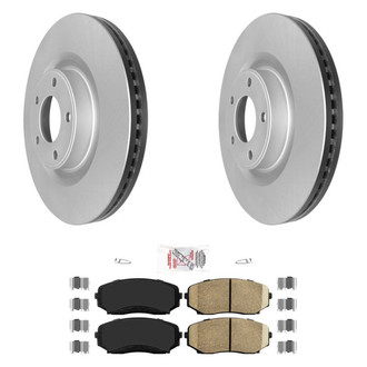 AmeriBRAKES® - AmeriPRO™ Plain Front Brake Kit with Ceramic Pads