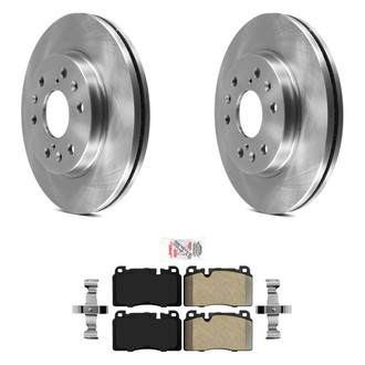 AmeriBRAKES® - AmeriPRO™ Plain Front Brake Kit with Semi-Metallic Pads