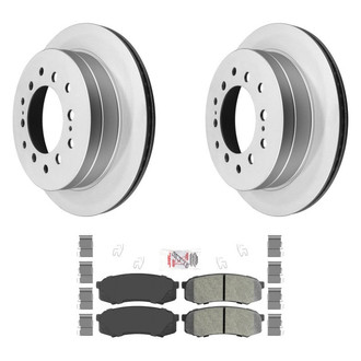 AmeriBRAKES® - AmeriPRO™ Plain Rear Brake Kit with Semi-Metallic Pads