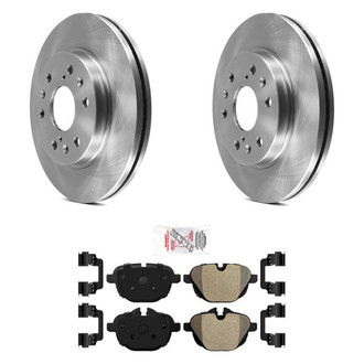 AmeriBRAKES® - AmeriPRO™ Plain Rear Brake Kit with Semi-Metallic Pads
