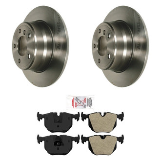 AmeriBRAKES® - AmeriPRO™ Plain Rear Brake Kit with Semi-Metallic Pads