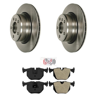 AmeriBRAKES® - AmeriPRO™ Plain Rear Brake Kit with Semi-Metallic Pads