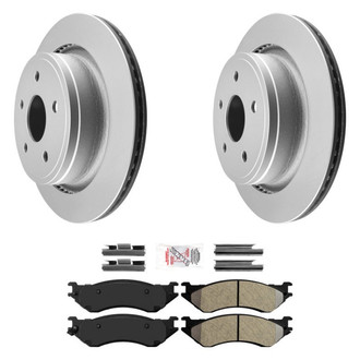 AmeriBRAKES® - AmeriPRO™ Plain Rear Brake Kit with Semi-Metallic Pads