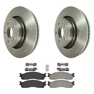 AmeriBRAKES® - AmeriPRO™ Plain Front Brake Kit with Semi-Metallic Pads