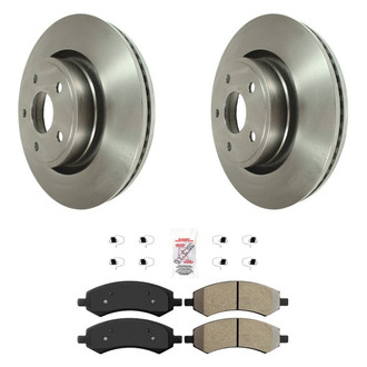 AmeriBRAKES® - AmeriPRO™ Plain Front Brake Kit with Semi-Metallic Pads