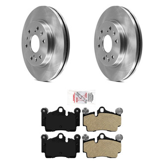 AmeriBRAKES® - AmeriPRO™ Plain Rear Brake Kit with Semi-Metallic Pads