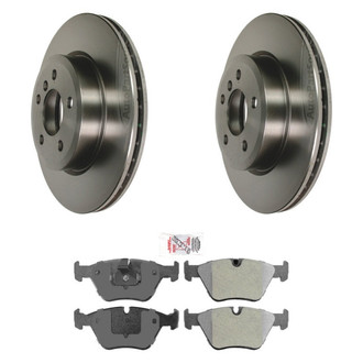 AmeriBRAKES® - AmeriPRO™ Plain Front Brake Kit with Semi-Metallic Pads
