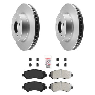 AmeriBRAKES® - AmeriPRO™ Plain Front Brake Kit with Semi-Metallic Pads