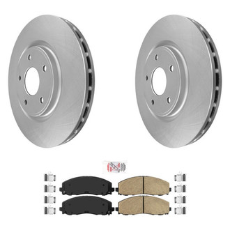AmeriBRAKES® - AmeriPRO™ Plain Front Brake Kit with Ceramic Pads