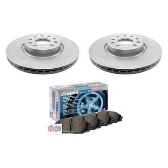 AmeriBRAKES® - AmeriPRO™ Plain Front Brake Kit with Ceramic Pads