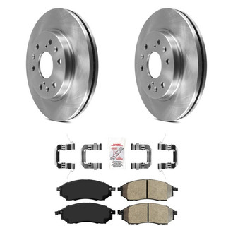 AmeriBRAKES® - AmeriPRO™ Plain Front Brake Kit with Semi-Metallic Pads