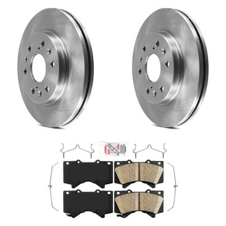 AmeriBRAKES® - AmeriPRO™ Plain Front Brake Kit with Ceramic Pads