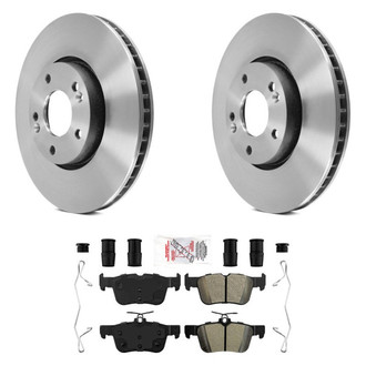 AmeriBRAKES® - AmeriPLATINUM™ Rear Brake Kit with Semi-Metallic Pads