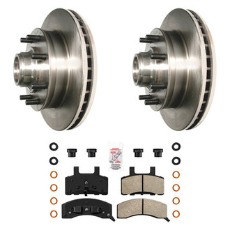 AmeriBRAKES® - AmeriPRO™ Plain Front Brake Kit with Semi-Metallic Pads