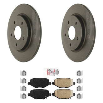 AmeriBRAKES® - AmeriPLATINUM™ Rear Brake Kit with Ceramic Pads