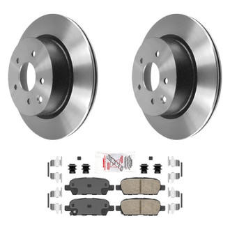 AmeriBRAKES® - AmeriPLATINUM™ Rear Brake Kit with Ceramic Pads