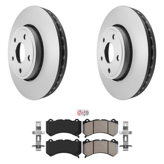 AmeriBRAKES® - AmeriPRO™ Plain Front Brake Kit with Semi-Metallic Pads