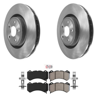 AmeriBRAKES® - AmeriPRO™ Plain Front Brake Kit with Semi-Metallic Pads